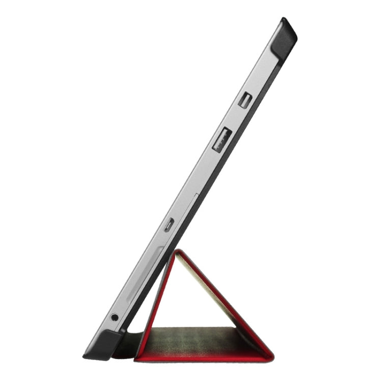 3-folding Karst Texture Horizontal Flip Leather Case with Holder for Microsoft Surface 3