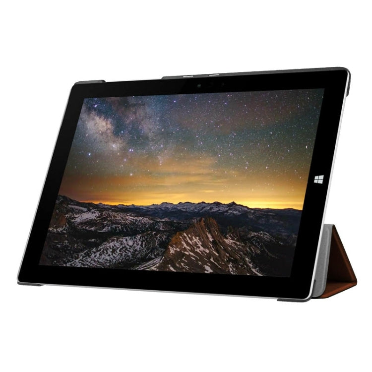 3-folding Karst Texture Horizontal Flip Leather Case with Holder for Microsoft Surface 3