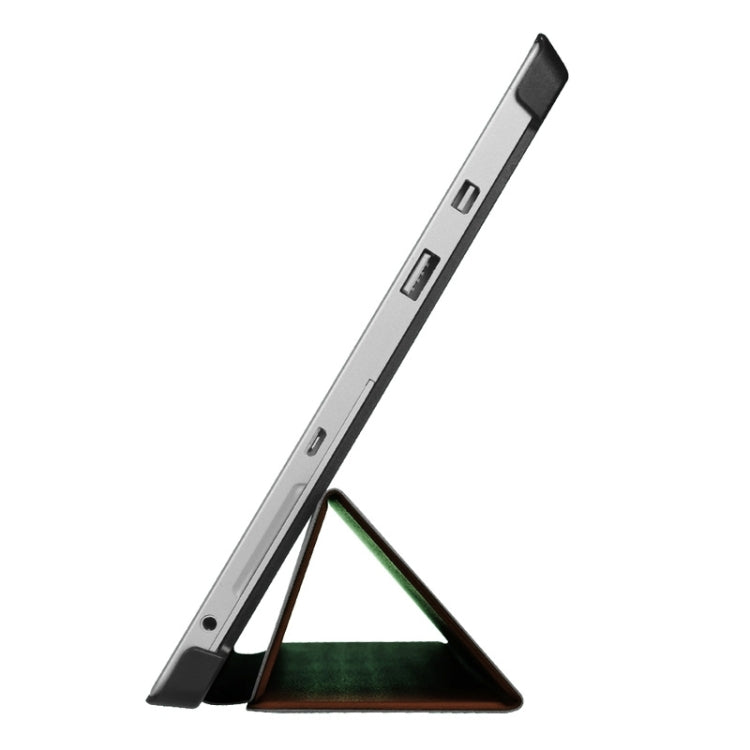 3-folding Karst Texture Horizontal Flip Leather Case with Holder for Microsoft Surface 3
