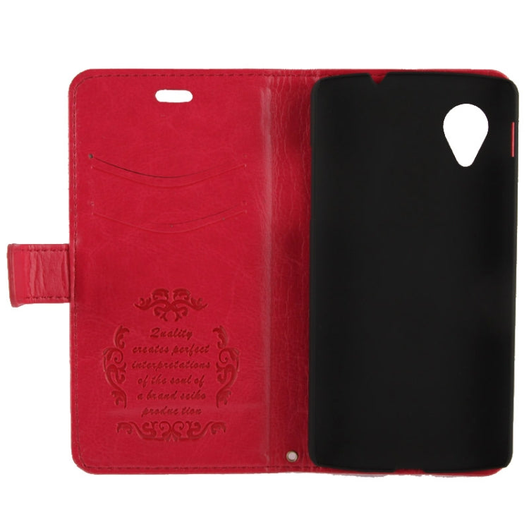 Fine Sheepskin Texture Flip Leather Case with Card Slots & Holder for LG Nexus 5 / D820 / D821