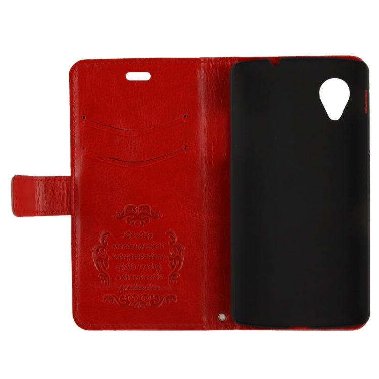 Fine Sheepskin Texture Flip Leather Case with Card Slots & Holder for LG Nexus 5 / D820 / D821