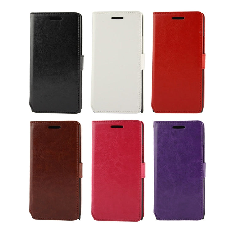 Fine Sheepskin Texture Flip Leather Case with Credit Card Slots & Holder for Huawei Ascend P6