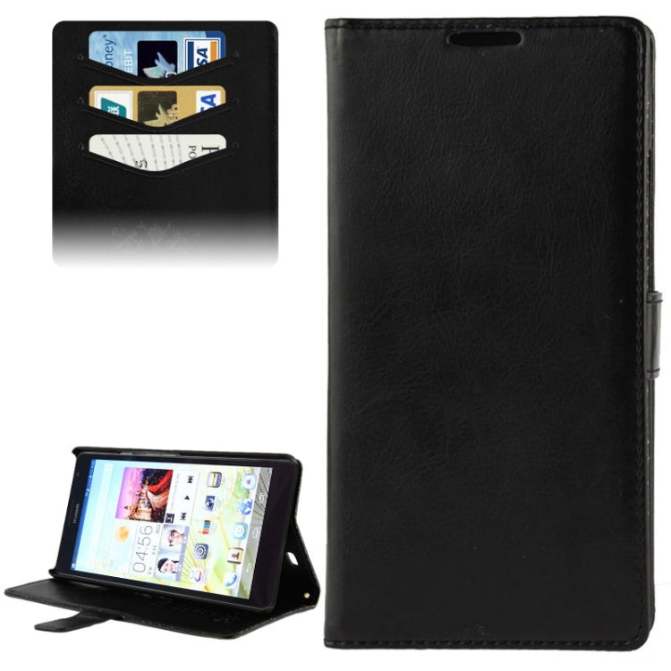 Fine Sheepskin Texture Flip Leather Case with Credit Card Slots & Holder for Huawei Ascend Mate