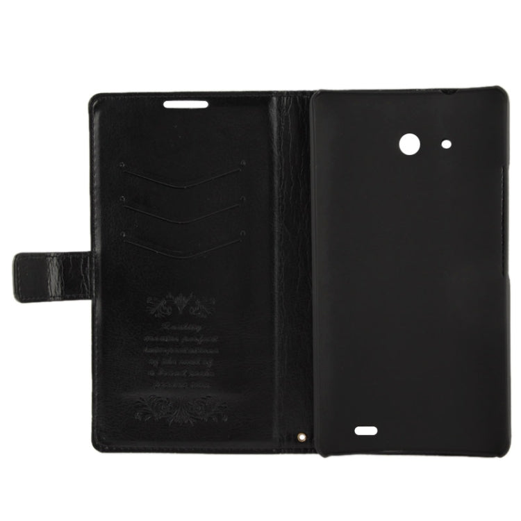 Fine Sheepskin Texture Flip Leather Case with Credit Card Slots & Holder for Huawei Ascend Mate