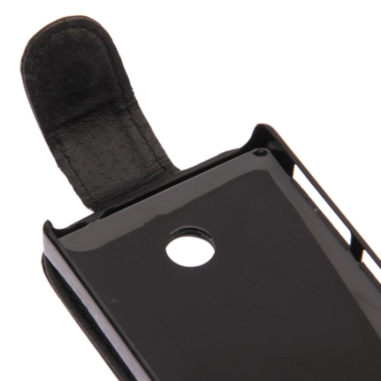 Vertical Flip Leather Case for Nokia X / X+(Black)