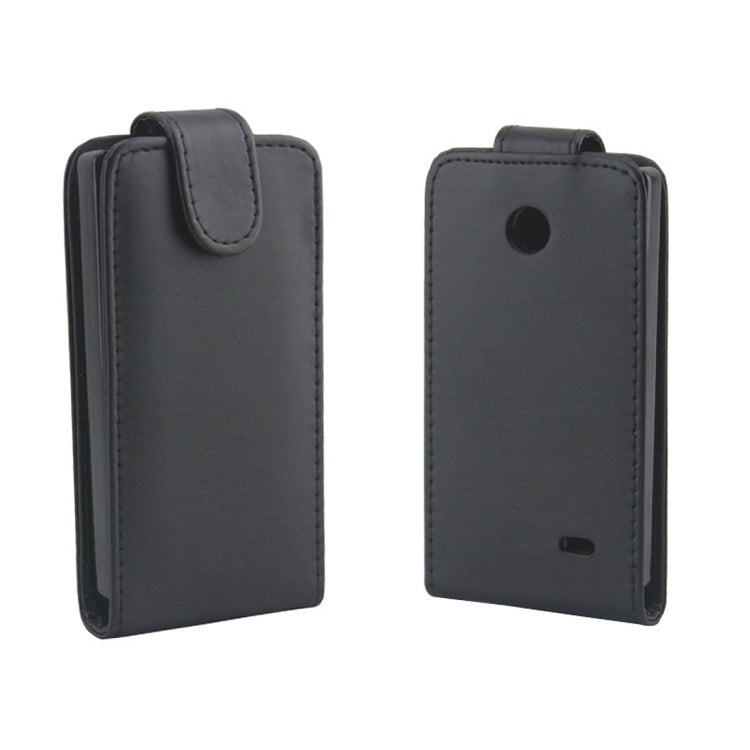 Vertical Flip Leather Case for Nokia X(Black)