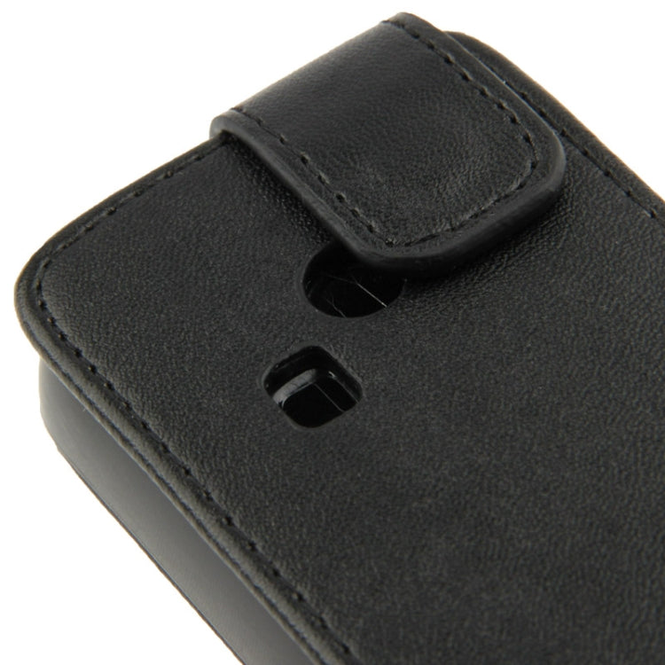 Vertical Flip Leather Case for Nokia 220 (Black)
