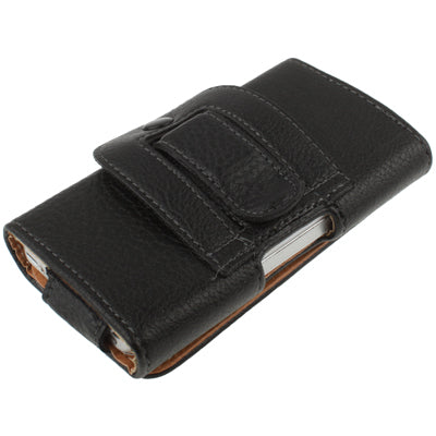 Universal Mobile Phone Leather Case / Bag with Clip for iPhone , Size: 120 x 60 x 25mm(Black)