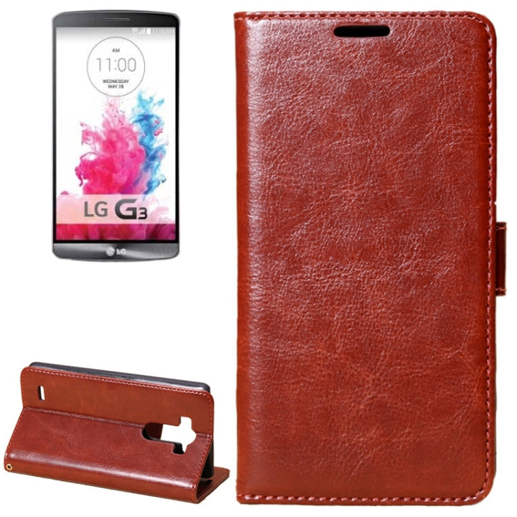 Fine Sheepskin Texture Horizontal Flip Leather Case with Card Slots & Holder for LG G3