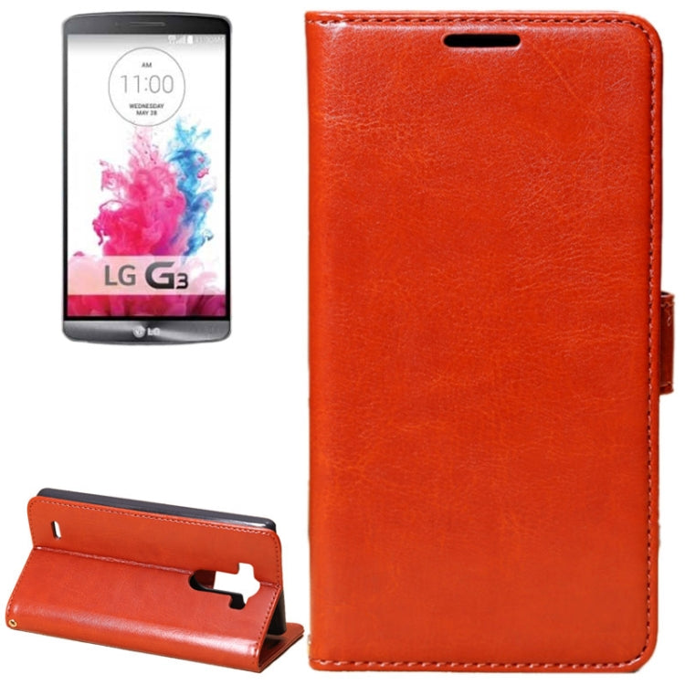 Fine Sheepskin Texture Horizontal Flip Leather Case with Card Slots & Holder for LG G3
