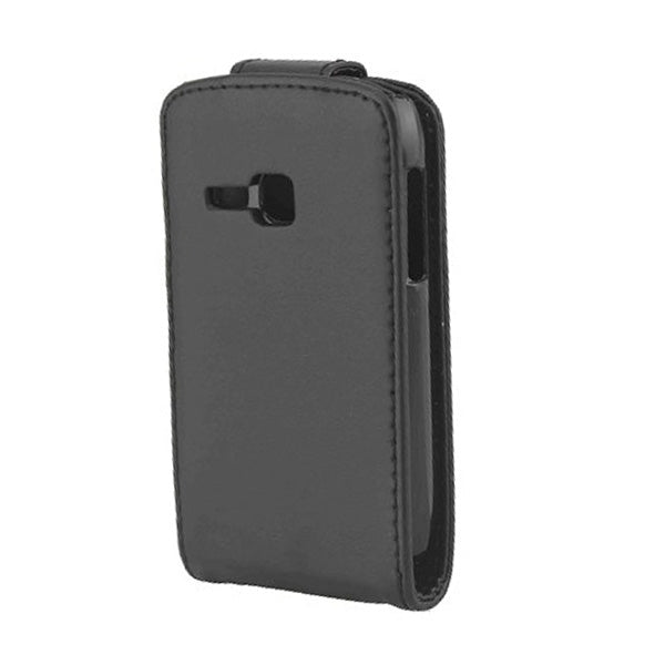 Vertical Flip Leather Case for Galaxy Young / S6310(Black)