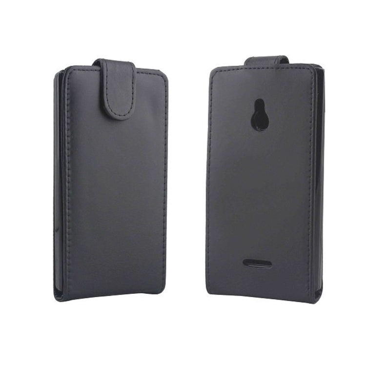Vertical Flip Leather Case for Nokia XL(Black)