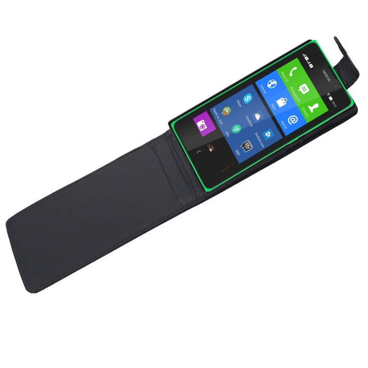 Vertical Flip Leather Case for Nokia XL(Black)