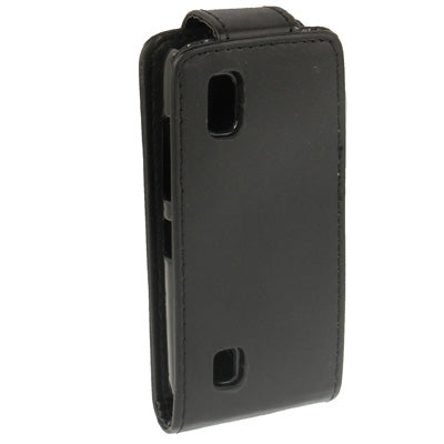 Pure Color Vertical Flip Leather Case for Nokia 300 / Asha 3000 (Black)