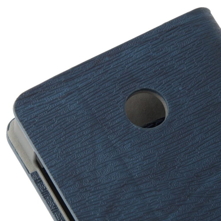 Wood Texture Leather Case with Credit Card Slots & Holder for Nokia X