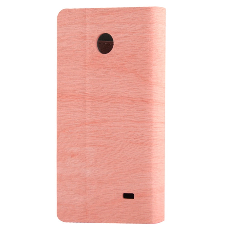 Wood Texture Leather Case with Credit Card Slots & Holder for Nokia X