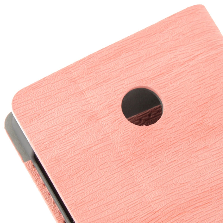 Wood Texture Leather Case with Credit Card Slots & Holder for Nokia X