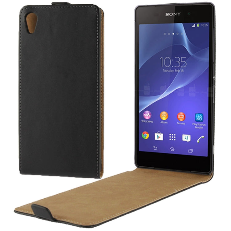 High Quality Vertical Flip Leather Case for Sony Xperia Z2 / L50w