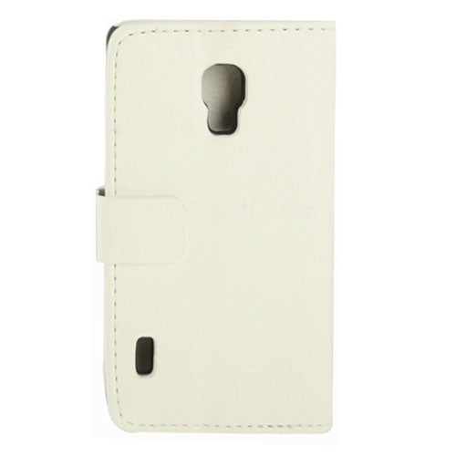 Litchi Texture Leather Case with Holder & Credit Card Slots for LG Optimus L7 II Dual / P715(White)