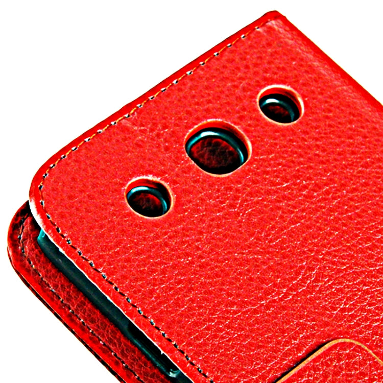 Litchi Texture Leather Case with Holder & Credit Card Slots for LG Optimus G Pro / F240(Red)