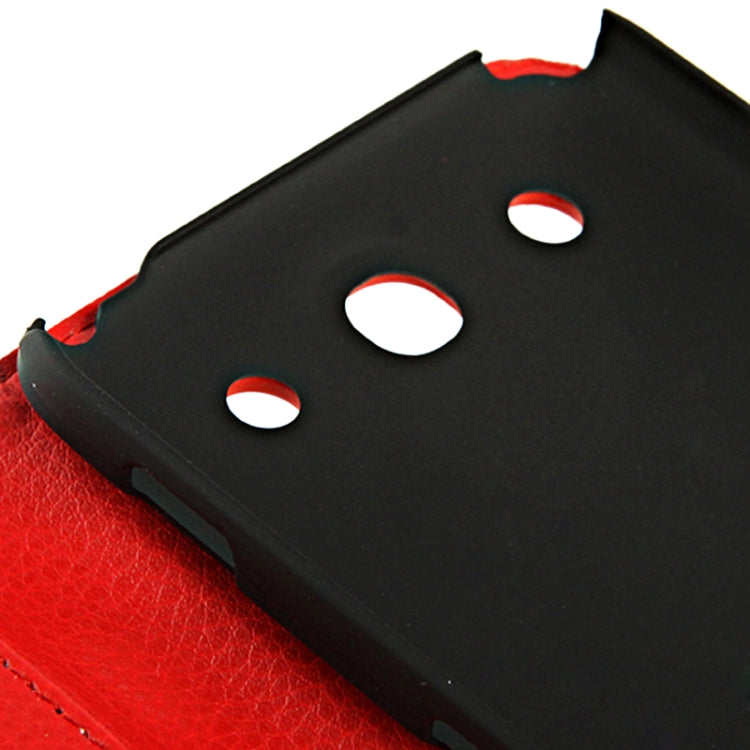 Litchi Texture Leather Case with Holder & Credit Card Slots for LG Optimus G Pro / F240(Red)