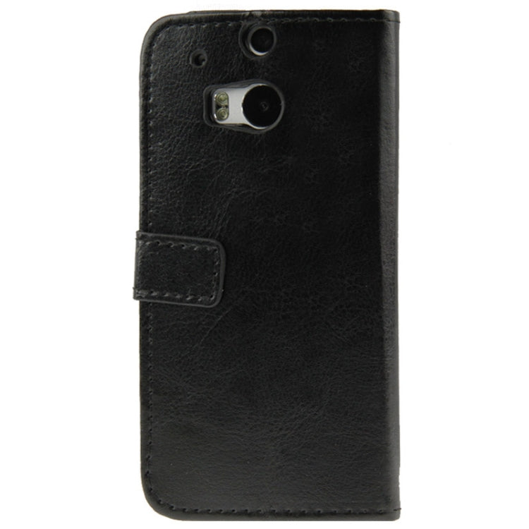 Crazy Horse Texture Flip Leather Case with Card Slots & Holder for HTC One M8