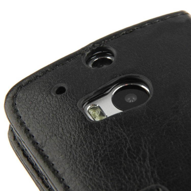 Crazy Horse Texture Flip Leather Case with Card Slots & Holder for HTC One M8