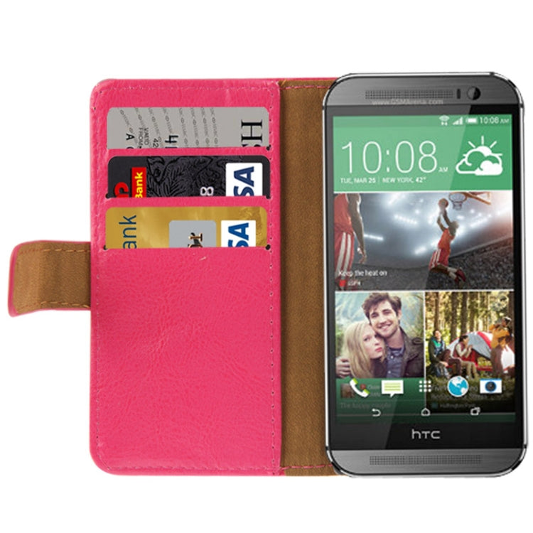 Crazy Horse Texture Flip Leather Case with Card Slots & Holder for HTC One M8