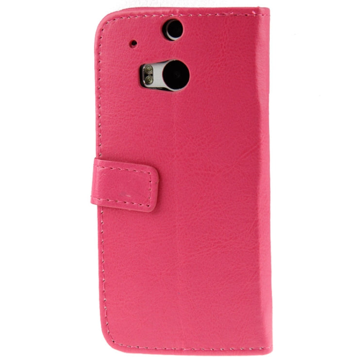 Crazy Horse Texture Flip Leather Case with Card Slots & Holder for HTC One M8