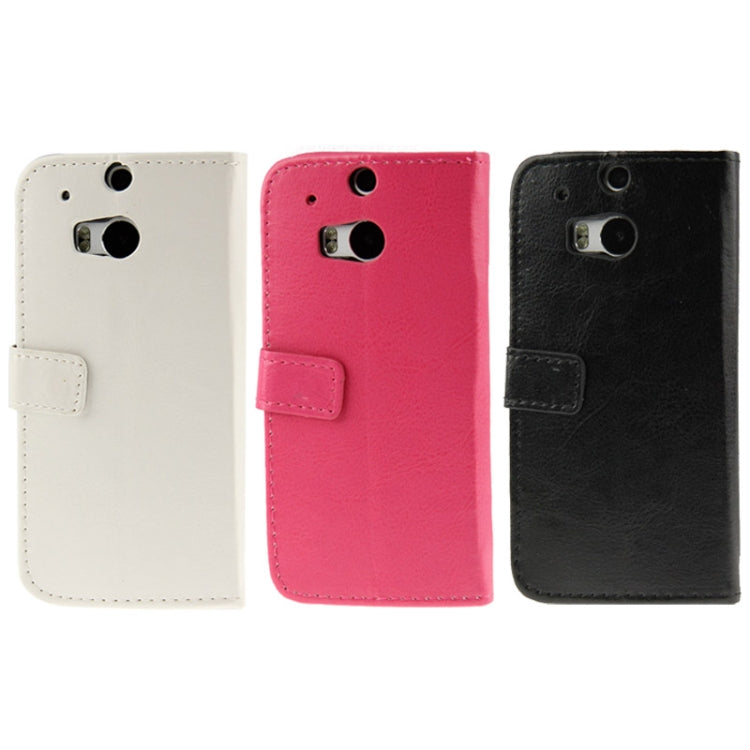 Crazy Horse Texture Flip Leather Case with Card Slots & Holder for HTC One M8