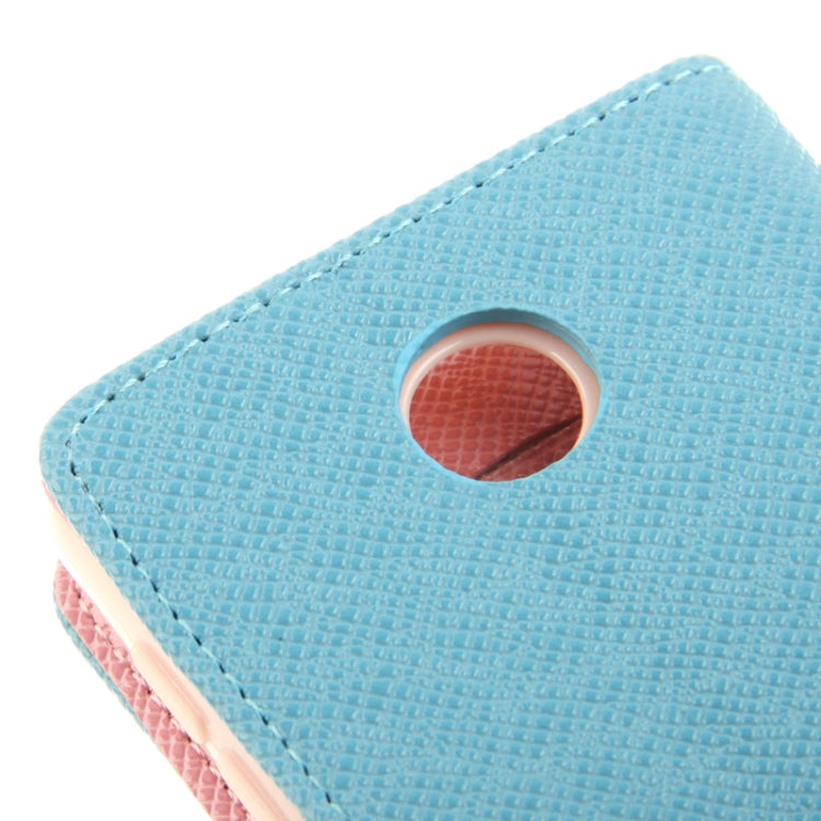 2-Color Series Cross Texture Leather Case with Credit Card Slots & Holder & Lanyard for Nokia X / X+