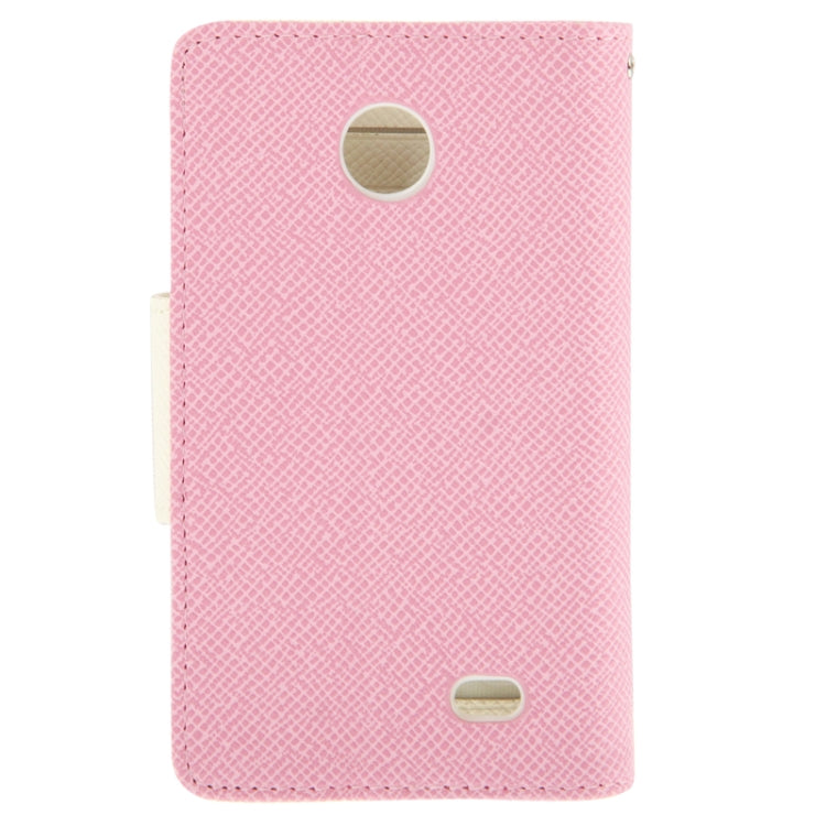 2-Color Series Cross Texture Leather Case with Credit Card Slots & Holder & Lanyard for Nokia X / X+