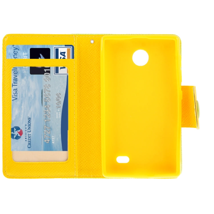 2-Color Series Cross Texture Leather Case with Credit Card Slots & Holder & Lanyard for Nokia X / X+