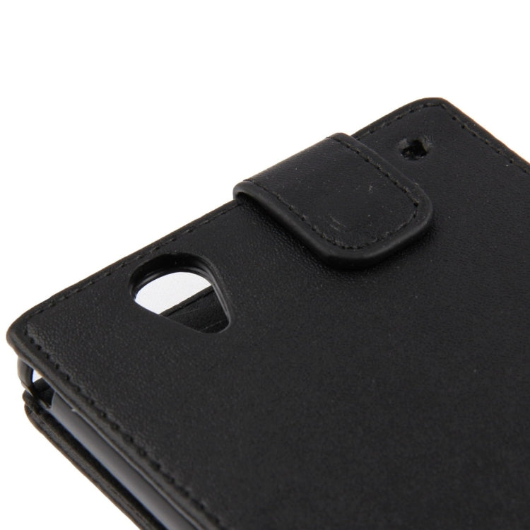 High Quality Vertical Flip Leather Case for Sony Xperia T2 Ultra / XM50h(Black)