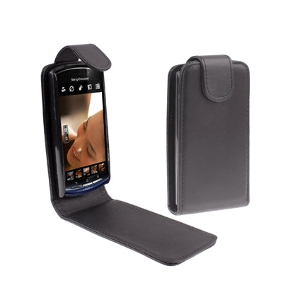 Leather Case for Sony Ericsson MT15i(Black)