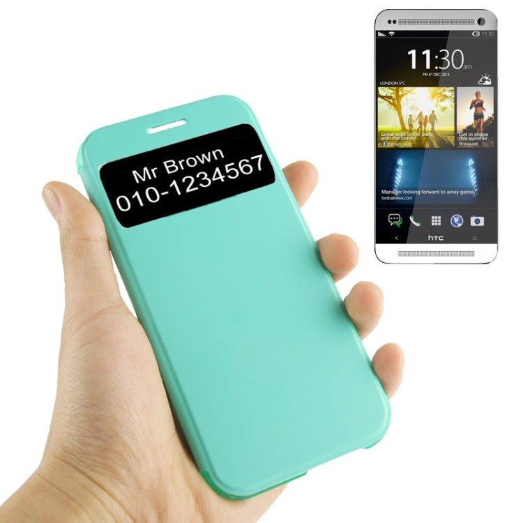 Horizontal Flip Leather Case with Call Display ID for HTC One  / M8