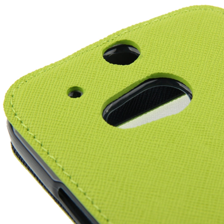 Roar Series Cross Texture Leather Case with Call Display ID & Credit Card Slots & Holder for HTC One M8