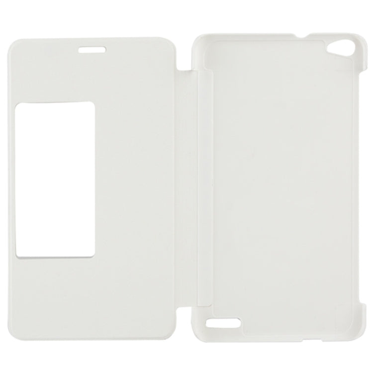 Brush Texture Flip Leather Case with Call Display ID for Huawei MediaPad X1