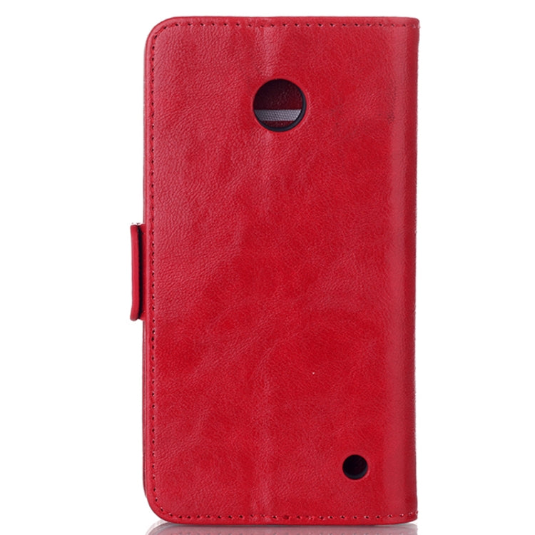 Oil Leather Case with Credit Card Slot & Holder for Nokia Lumia 630