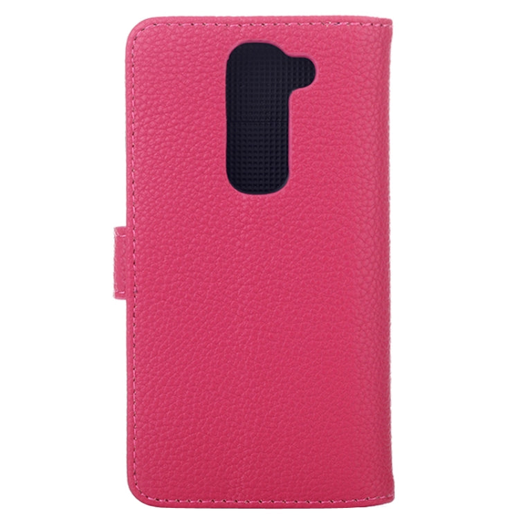 Litchi Texture Flip Leather Case with Credit Card Slots & Holder for LG G2 mini