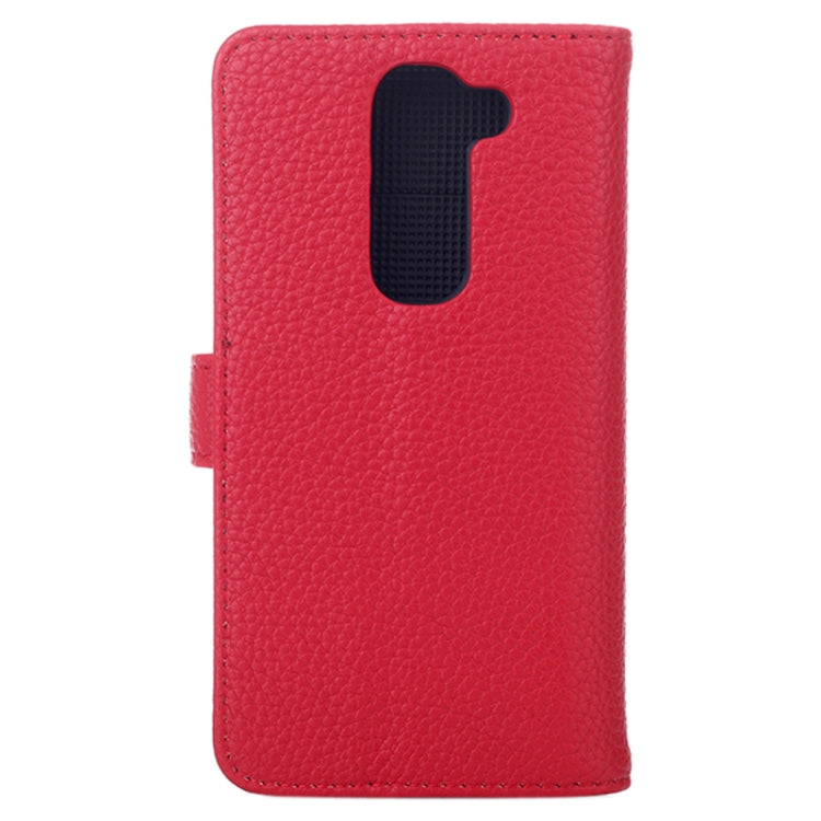 Litchi Texture Flip Leather Case with Credit Card Slots & Holder for LG G2 mini