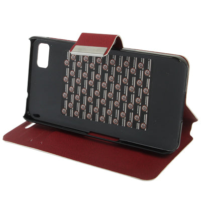 Pure Color Ultra-thin Leather Case with Holder & Credit Card slots for BlackBerry Z10