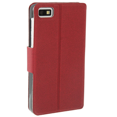 Pure Color Ultra-thin Leather Case with Holder & Credit Card slots for BlackBerry Z10