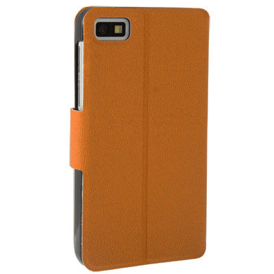 Pure Color Ultra-thin Leather Case with Holder & Credit Card slots for BlackBerry Z10