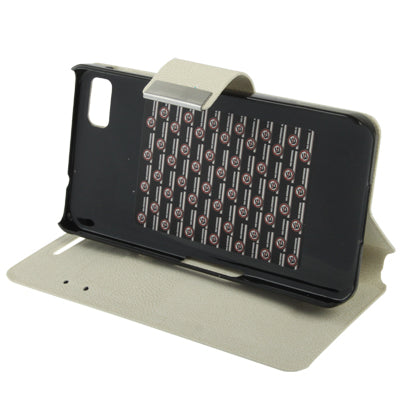 Pure Color Ultra-thin Leather Case with Holder & Credit Card slots for BlackBerry Z10