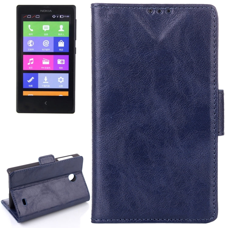 Oil Leather Case with Credit Card Slot & Holder for Nokia X