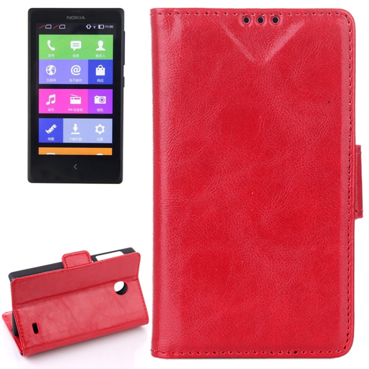 Oil Leather Case with Credit Card Slot & Holder for Nokia X