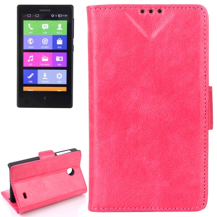 Oil Leather Case with Credit Card Slot & Holder for Nokia X