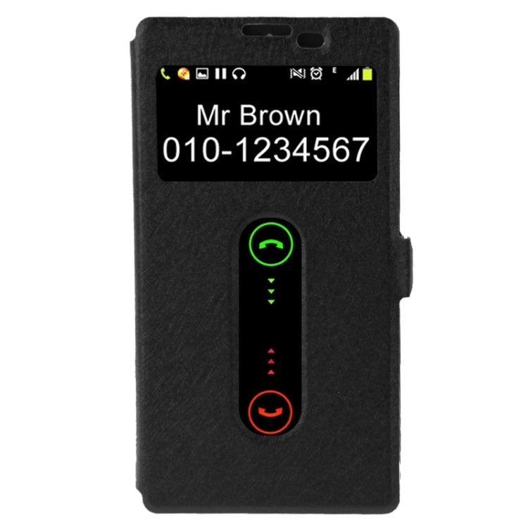 Cross Texture Horizontal Flip Leather Case with Caller ID Display & Holder for Lenovo K80