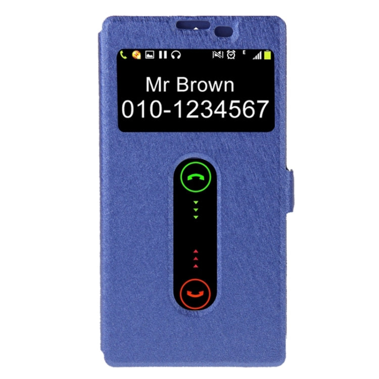 Cross Texture Horizontal Flip Leather Case with Caller ID Display & Holder for Lenovo K80